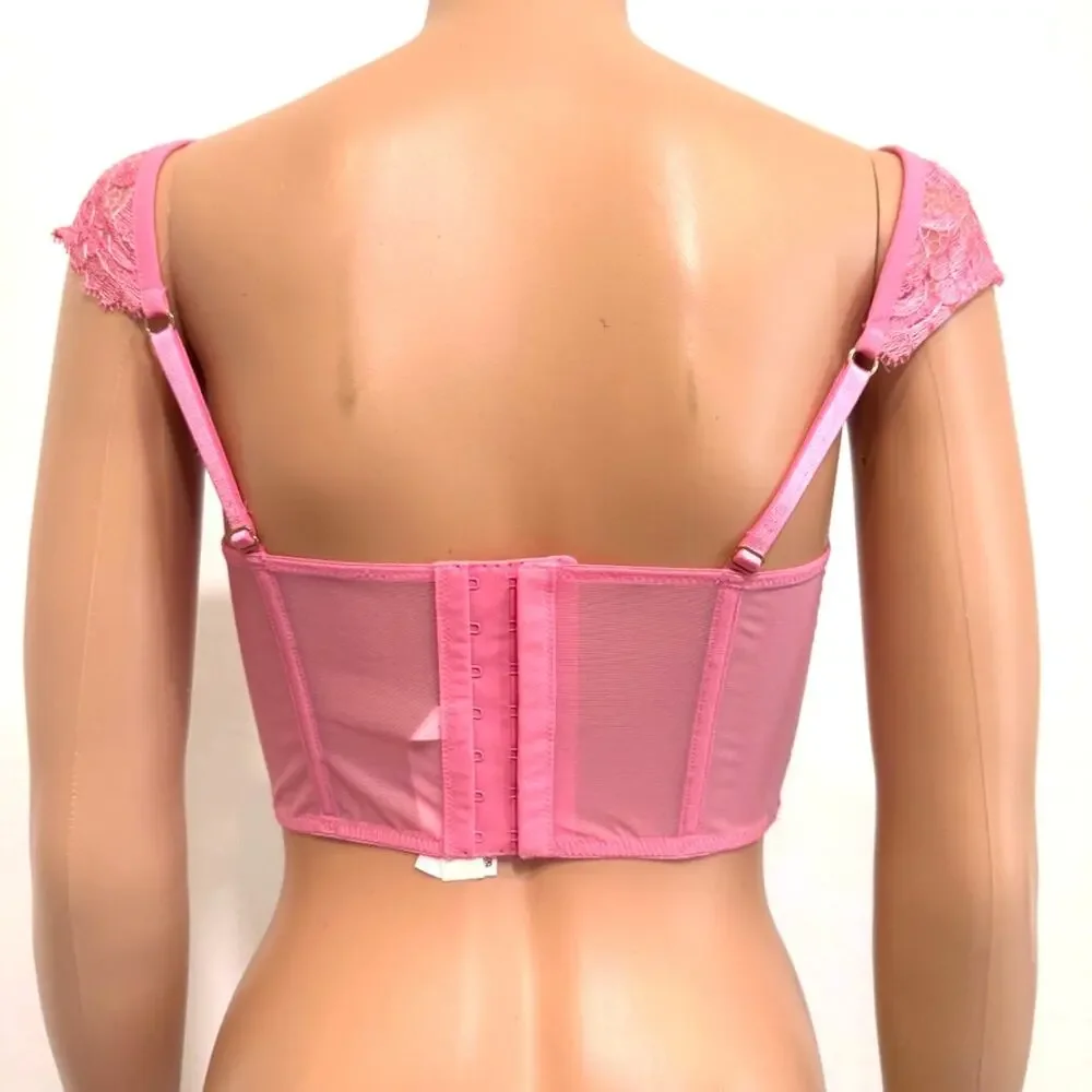 Victoria's Secret Dream Angels M DD Boho cap sleeve corset BC3 3229